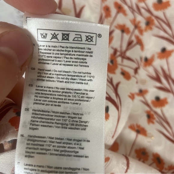 Maje Laurane One shoulder floral print popover size small blouse - Picture 9 of 9